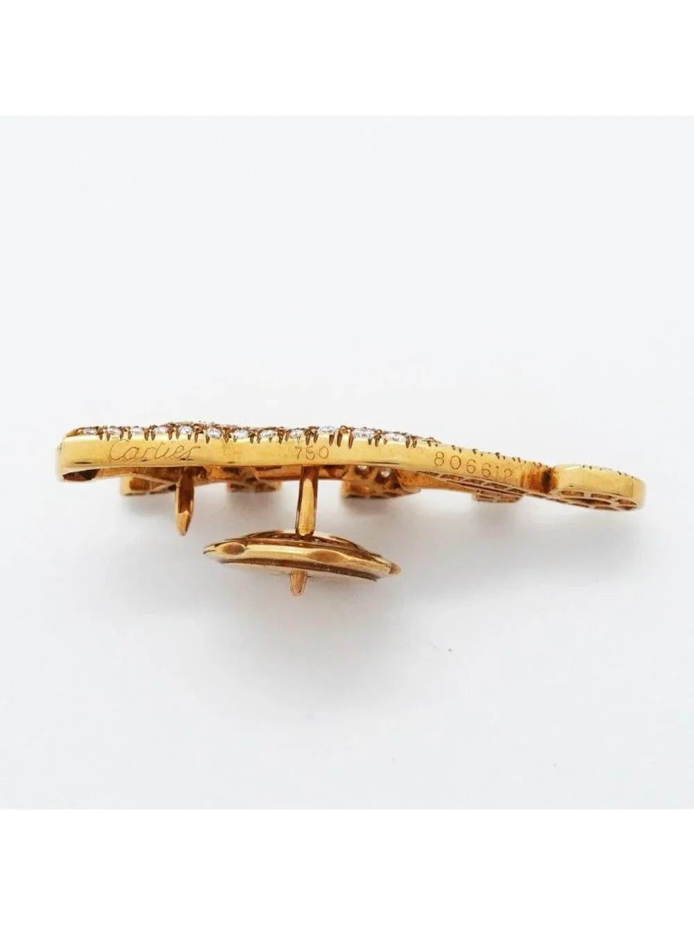 Cartier Pin Brooch Mahango Panthere 18K Yellow Gold Diamond